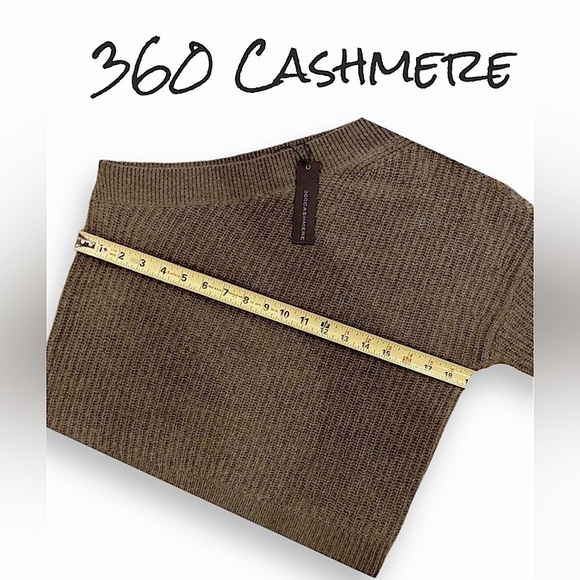 360 Cashmere Lena Off-The-Shoulder Cashmere Sweater Sizes XS, Small & Medium NWT - Picture 7 of 7
